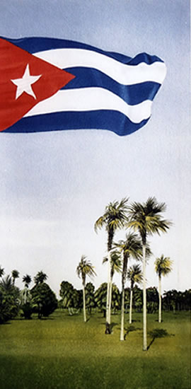 Viva Cuba - (Cuban Flag) - Havana Cuba Art Collection. Paintings by award winning Surrey artist